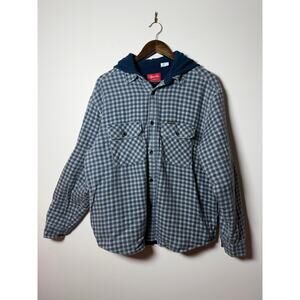 Supreme Houndstooth Flannel Hooded Shirt
